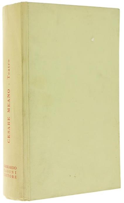 Teatro - Cesare Meano - copertina