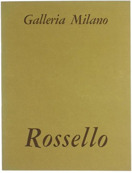Mario Rossello - Franco Russoli - copertina