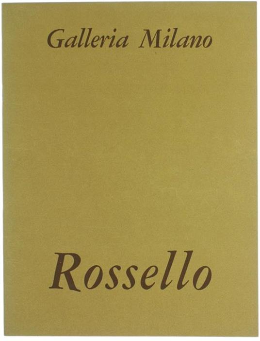 Mario Rossello - Franco Russoli - copertina