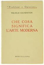 Che Cosa Significa L'Arte Moderna. Contributo Alla Conoscenza