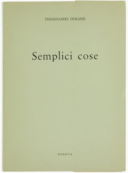 Semplici Cose - Ferdinando Durand - copertina