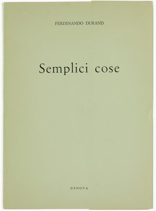 Semplici Cose - Ferdinando Durand - copertina