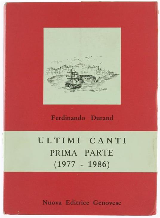 Ultimi Canti. Prima Parte (1977-1986) - Ferdinando Durand - copertina