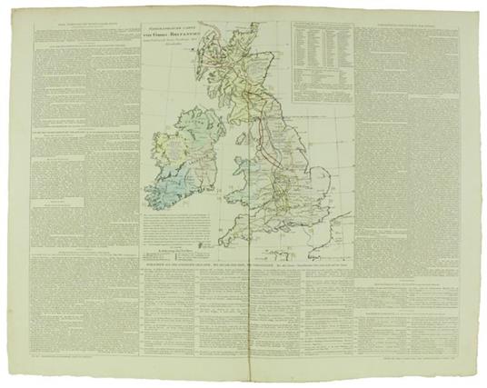 Geographische Carte Von Gross Britannien Zum Gebrauch B.Studium Von Geschichte. Historisch-Geographisc-Genealogischer Atlas, No. Xiv - Le Sage - copertina