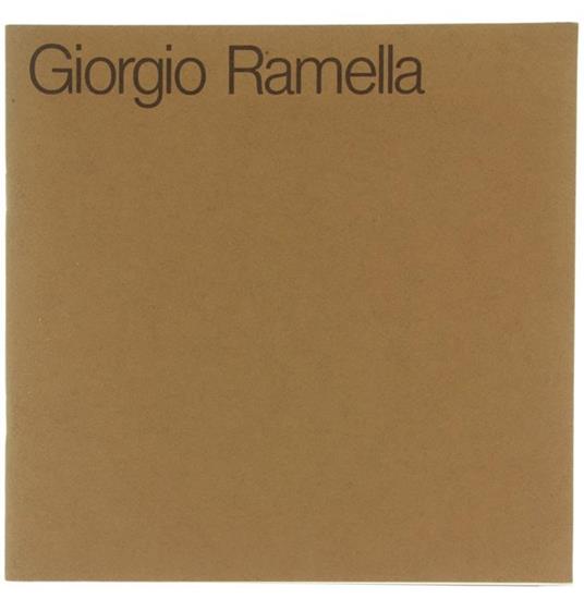 Giorgio Ramella. Oli E Acquerelli - copertina