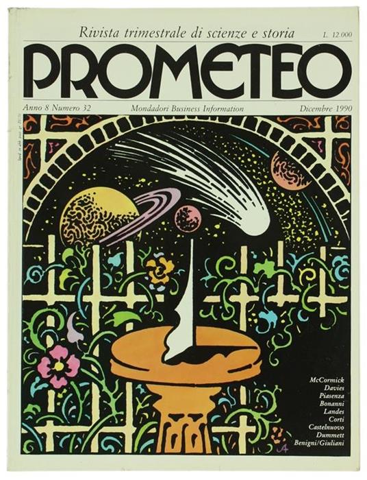 Prometeo. Rivista Trimestrale Di Scienze E Storia. Anno 8. No. 32 (Dicembre 1990) - copertina