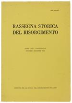 Rassegna Storica Del Risorgimento. Anno Lxxv. Fascicolo Iv. Ottobre. Dicembre 1988