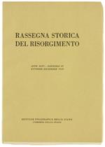Rassegna Storica Del Risorgimento. Anno Xlvi. Fascicolo Iv : Ottobre. Dicembre 1959