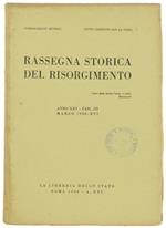 Rassegna Storica Del Risorgimento. Anno Xxv. Fasc. Iii. Marzo 1938