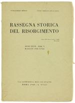 Rassegna Storica Del Risorgimento. Anno Xxvii. Fasc. V. Maggio 1940