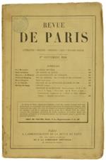 Revue De Paris. 5E Année. 1Er Septembre 1856 (Edition Originale)
