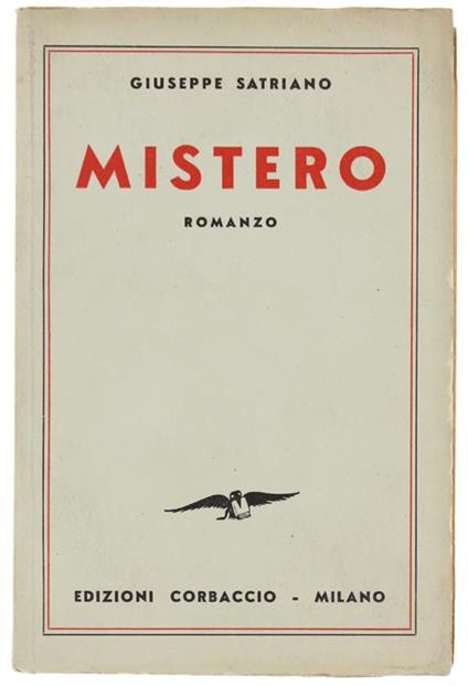 Mistero. Romanzo - Giuseppe Satriano - copertina
