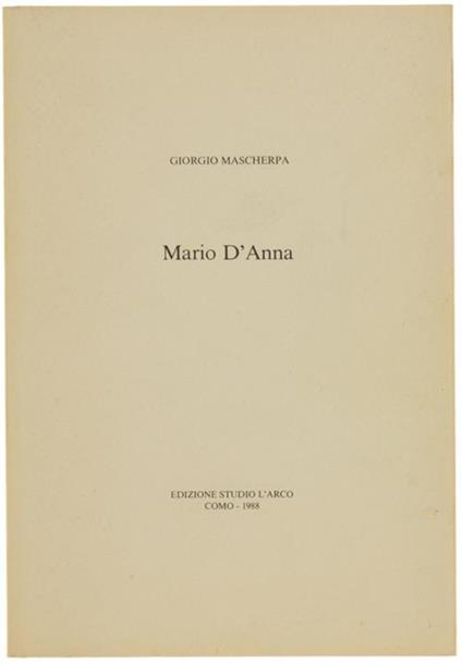 Mario D'Anna - Giorgio Mascherpa - copertina