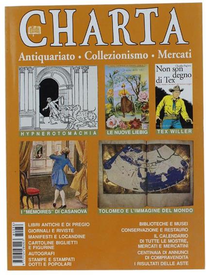 Charta. Antiquariato - Collezionismo - Mercati. N. 36 Settembre/Ottobre 1998 - copertina