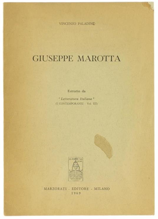 Giuseppe Marotta - Vincenzo Paladino - copertina
