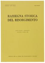 Rassegna Storica Del Risorgimento. Anno Lxxxiii - Fascicolo I. Gennaio - Marzo 1996