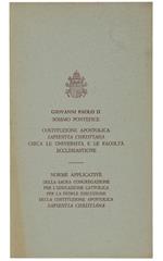 Costituzione Apostolica Sapientia Christiana Circa Le Università E Le Facoltà Ecclesiastiche
