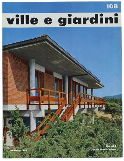 Ville E Giardini. N. 108. Settembre 1965 - Mario Ravegnani - copertina