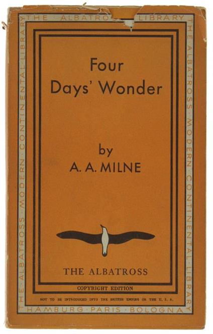Four Days' Wonder - A. A. Milne - copertina