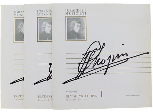 Chopin Fryderyk: Le Ballate E I Valzer. Tre Dischi 33 Giri Stereo "Phonogram" + 3 Fascicoli (Fabbri - I Grandi Musicisti N. 115 - 116 - 117 - Fryderyk Chopin - copertina