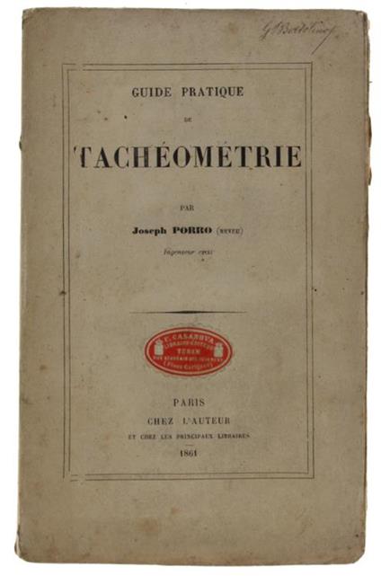Guide Pratique De Tacheometrie - Joseph Porro - copertina