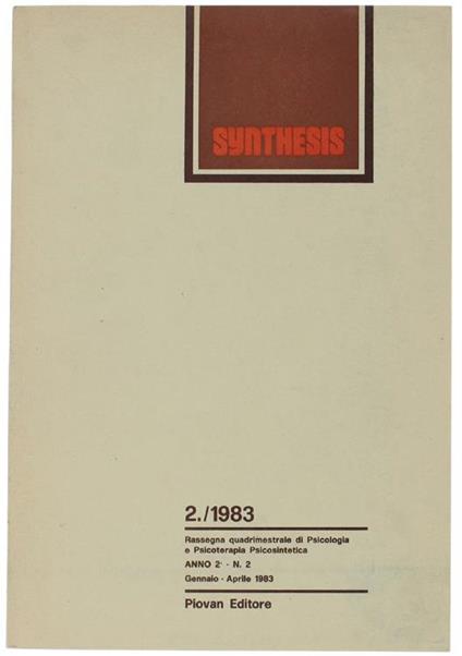 Synthesis - Rssegna Quadrimestrale Di Psicologia e Psicoterapia. Anno Ii - N.2 - copertina