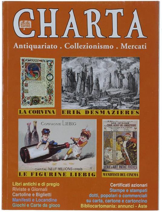 Charta. Antiquariato. Collezionismo. Mercati. N. 14 Gennaio/Febbraio 1995 - copertina