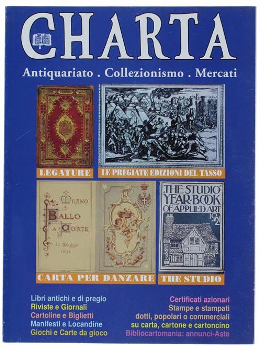Charta. Antiquariato. Collezionismo. Mercati. N. 18 Settembre/Ottobre 1995 - copertina