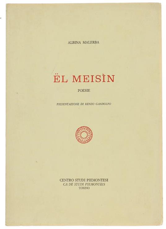El Meisin. Poesie - Albina Malerba - copertina
