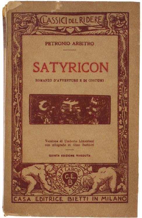Satyricon. Romanzo D'avventure E Di Costumi - Arbitro Petronio - copertina