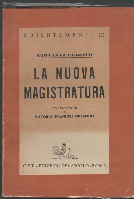 La nuova magistratura - Giovanni Persico - copertina
