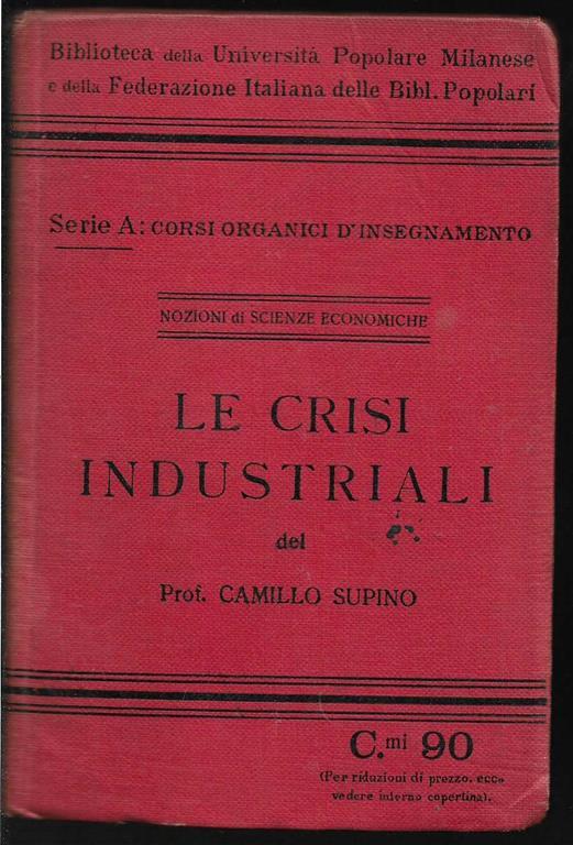 Le crisi industriali - Camillo Supino - copertina