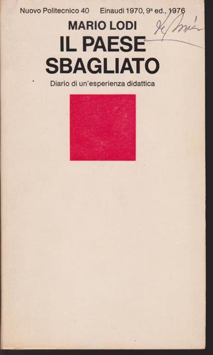Il paese sbagliato Diario di un'esperienza didattica - Mario Lodi - copertina
