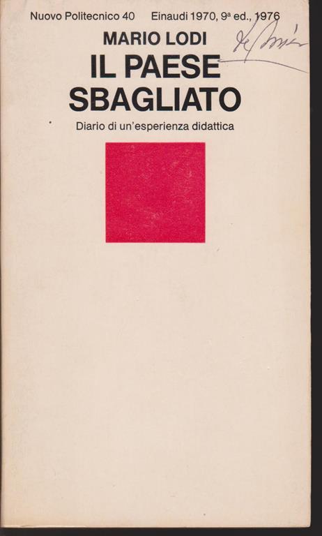 Il paese sbagliato Diario di un'esperienza didattica - Mario Lodi - copertina