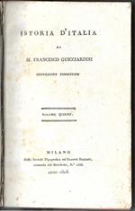 Istoria d'Italia di M. Francesco Guicciardini gentiluomo fiorentino
