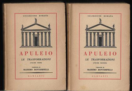 Le trasformazioni Versione di Massimo Bontempelli - Apuleio - copertina