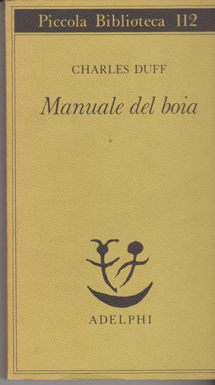 Manuale del boia - Charles Duff - copertina