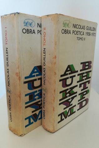 Obra poetica Tomo I 1920-1958 Tomo II 1958-1972 Ilustracione del autor - completa in 2 voll - Nicolas Guillen - copertina