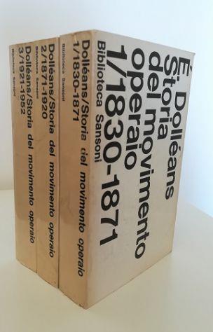 Storia del movimento operaio - completo in 3 voll - Edouard Dolléans - copertina