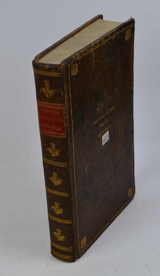 Operette sul modo d'imparare la eloquenza poetica ed oratoria e di giudicarne dirittamente - Gb Frisoni - copertina