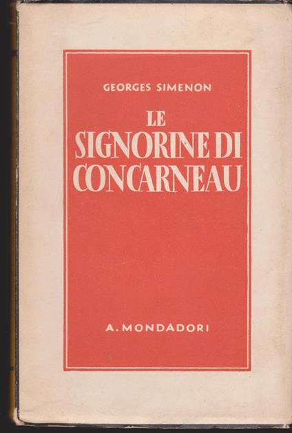 Le signorine di Concarneau - Georges Simenon - copertina