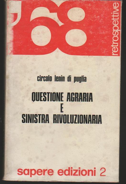 Questione agraria e sinistra rivoluzionaria (stampa 1975) - copertina