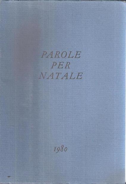 Parole Per Natale. L'infanzia Di Gesù - copertina