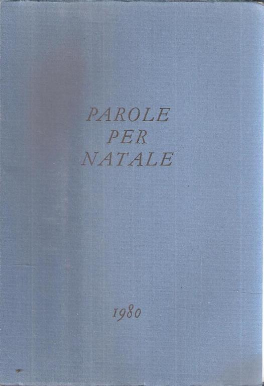 Parole Per Natale. L'infanzia Di Gesù - copertina