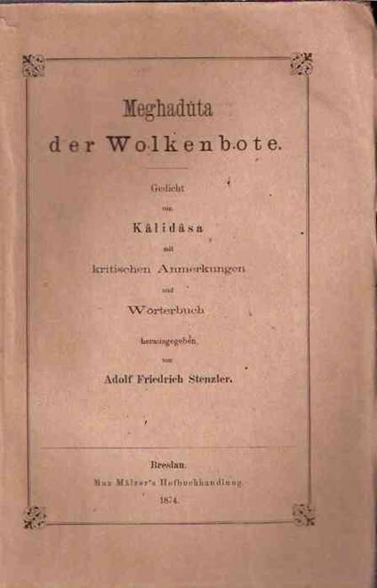 Meghaduta Der Wolkenbote - Kàlidàsa - copertina