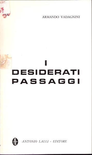 I Desiderati Passaggi - Armando Vadagnini - copertina