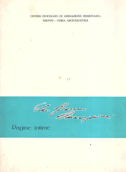 Sac. Giacomo Dompieri Pagine Intime - copertina
