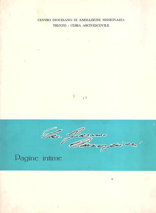 Sac. Giacomo Dompieri Pagine Intime - copertina