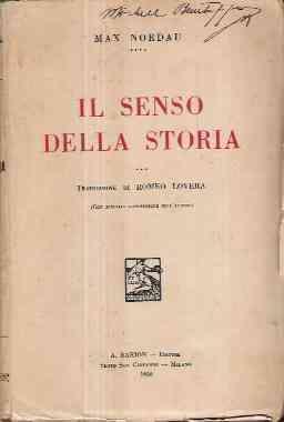 Il Senso Della Storia - Max Nordau - copertina