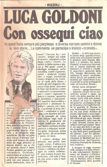 Con Ossequi Ciao - Luca Goldoni - copertina